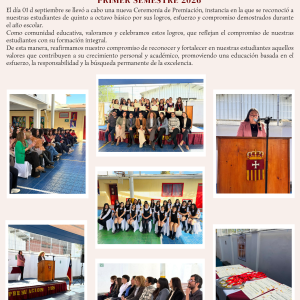Ceremonia premiación quinto a octavo básico